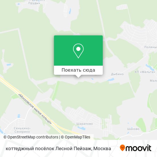 Карта коттеджный посёлок Лесной Пейзаж