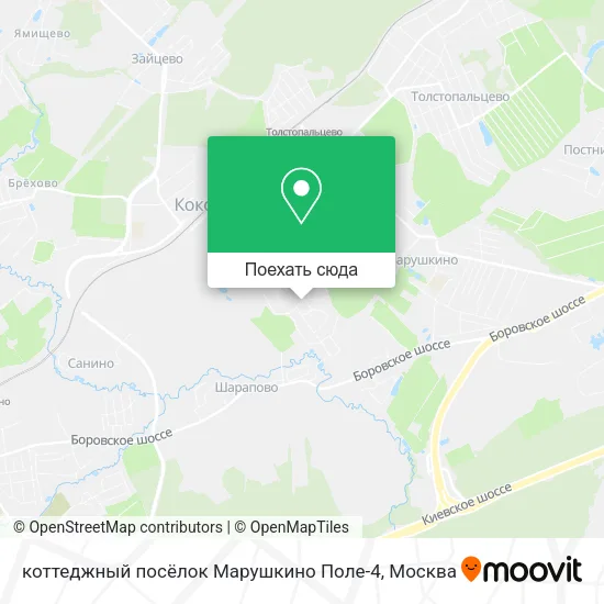 Карта коттеджный посёлок Марушкино Поле-4