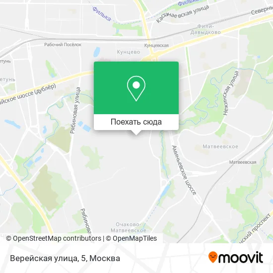 Карта Верейская улица, 5