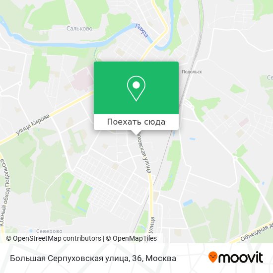 Карта Большая Серпуховская улица, 36