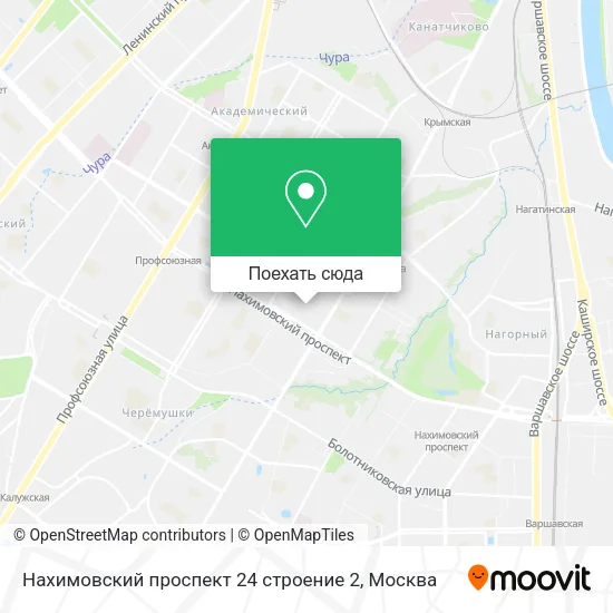 Карта Нахимовский проспект 24 строение 2