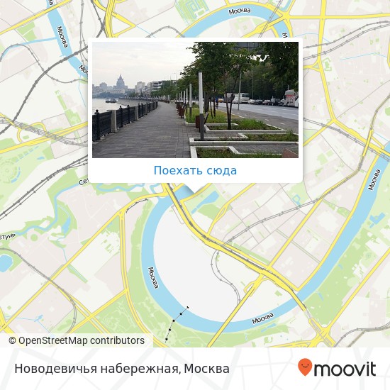 Карта Новодевичья набережная