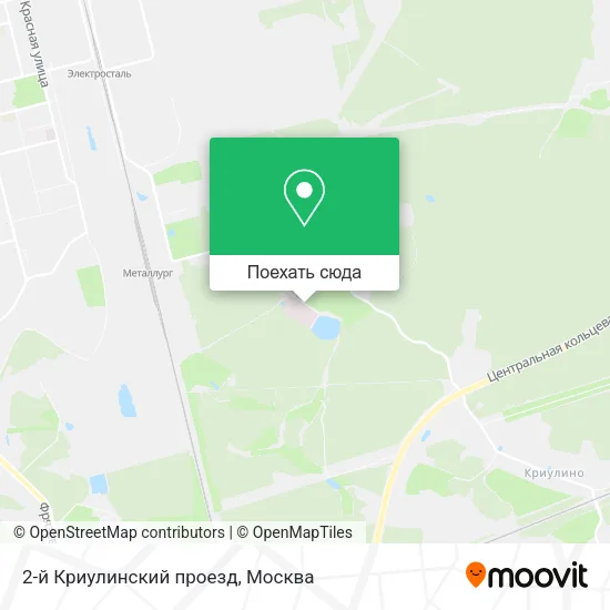 Карта 2-й Криулинский проезд