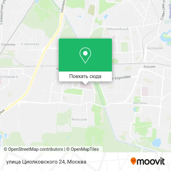Карта улица Циолковского 24