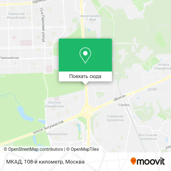 Карта МКАД, 108-й километр