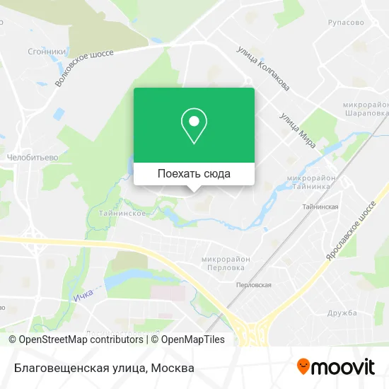 Карта Благовещенская улица