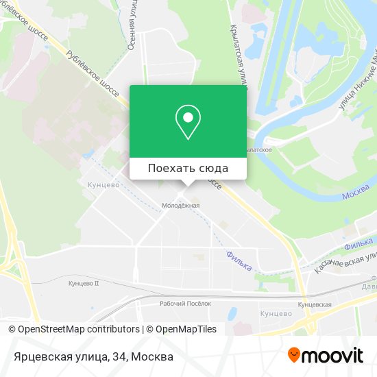 Карта Ярцевская улица, 34