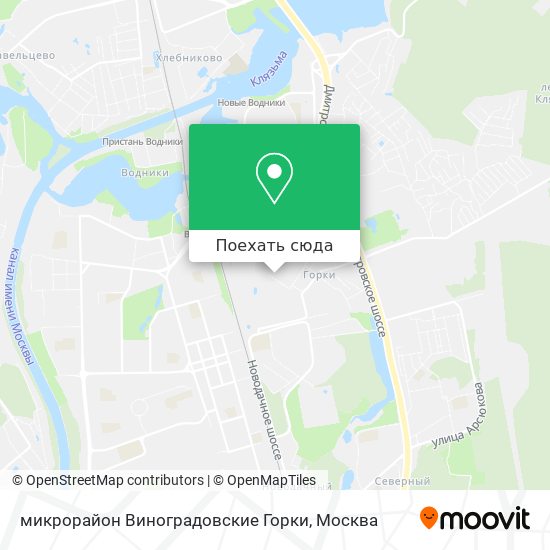 Карта микрорайон Виноградовские Горки