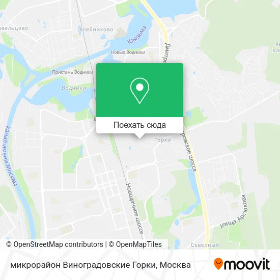 Карта микрорайон Виноградовские Горки