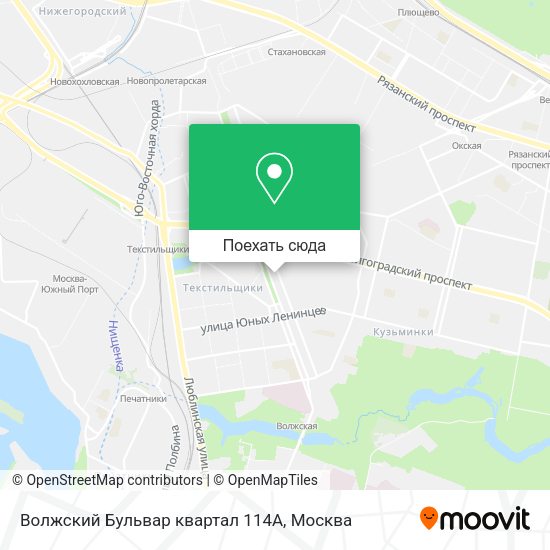 Карта Волжский Бульвар квартал 114А