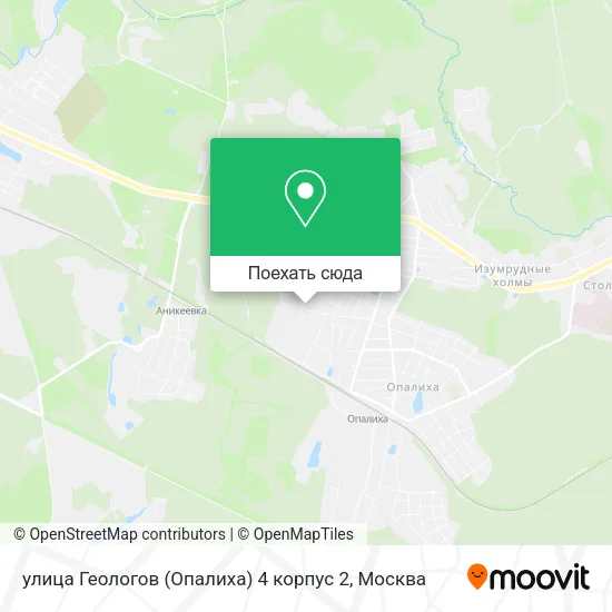 Карта улица Геологов (Опалиха) 4 корпус 2