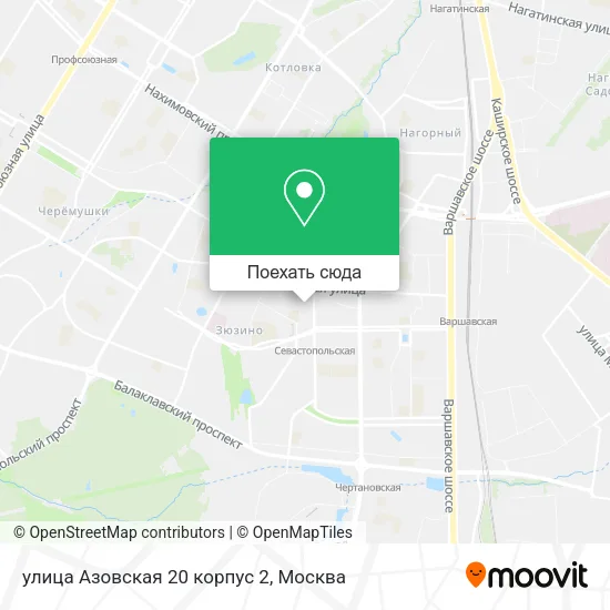 Карта улица Азовская 20 корпус 2