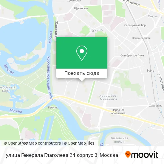 Карта улица Генерала Глаголева 24 корпус 3