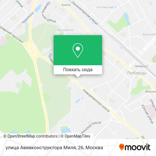 Карта улица Авиаконструктора Миля, 26