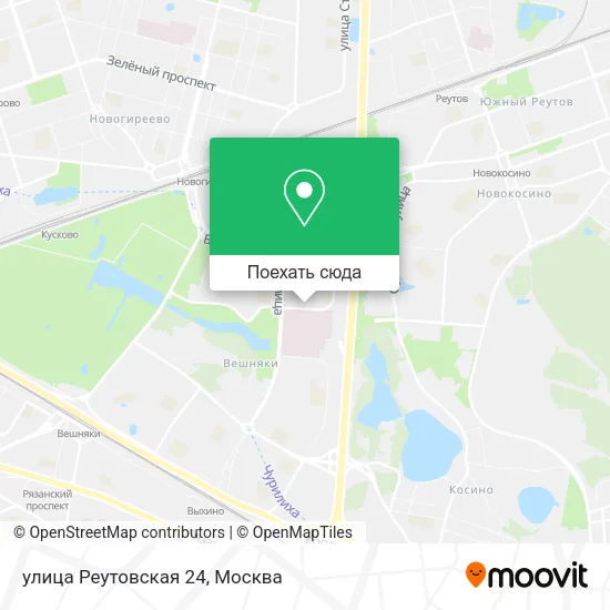 Карта улица Реутовская 24