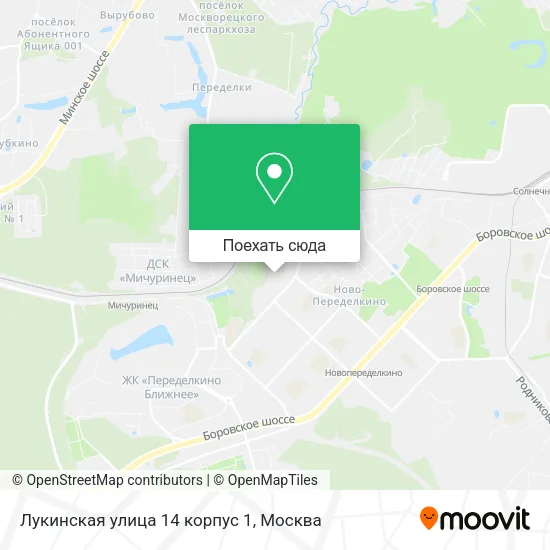 Карта Лукинская улица 14 корпус 1