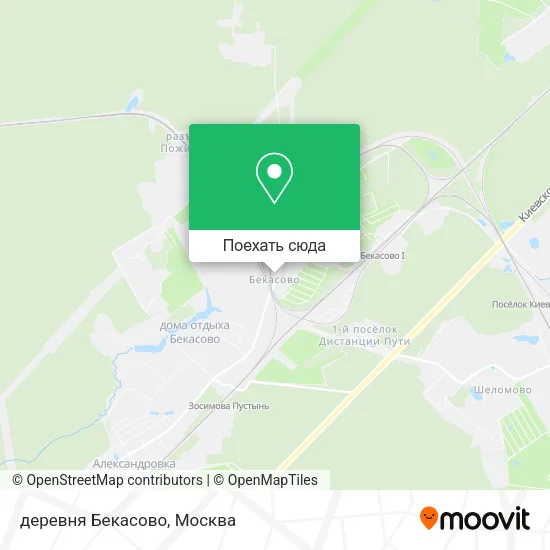 Карта деревня Бекасово