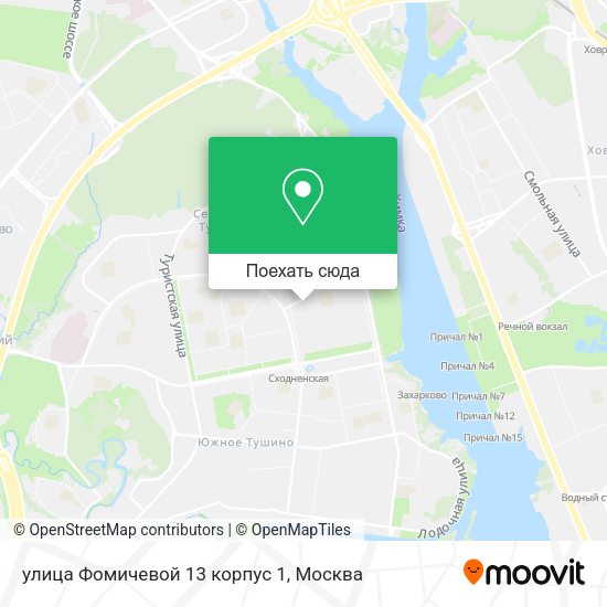 Карта улица Фомичевой 13 корпус 1