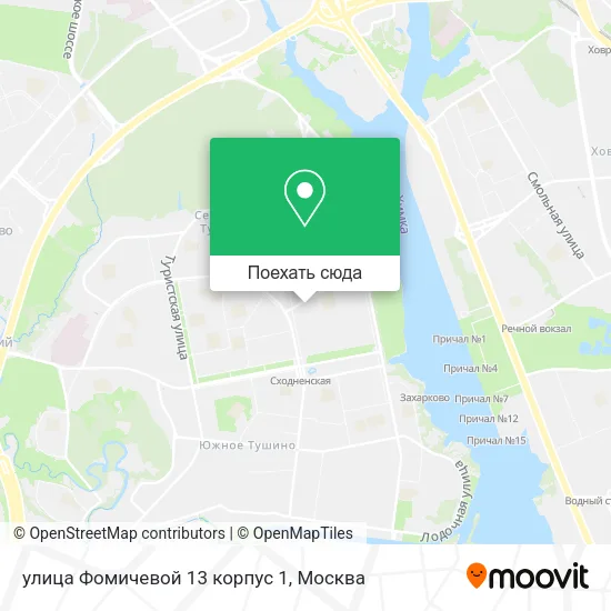 Карта улица Фомичевой 13 корпус 1