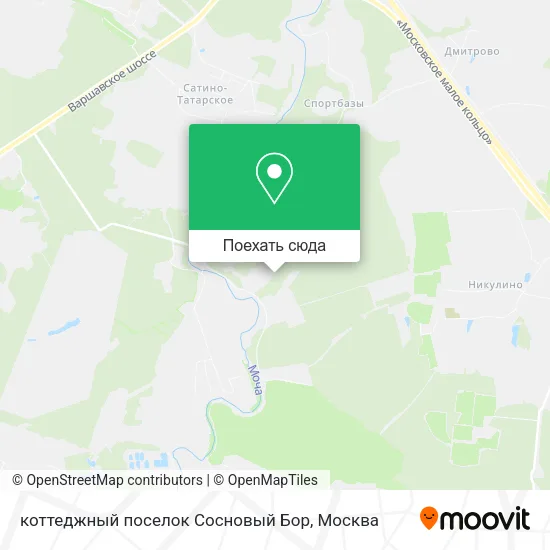 Карта коттеджный поселок Сосновый Бор