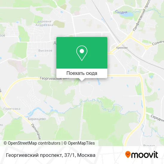 Карта Георгиевский проспект, 37/1