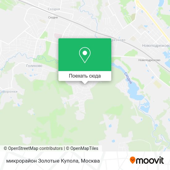 Карта микрорайон Золотые Купола