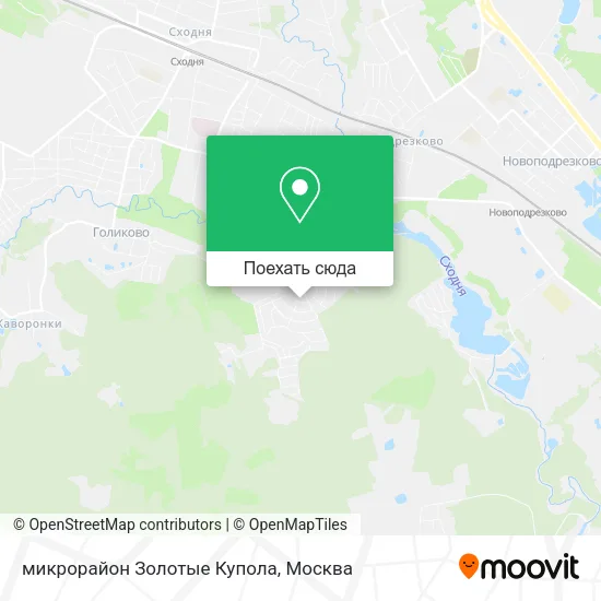Карта микрорайон Золотые Купола