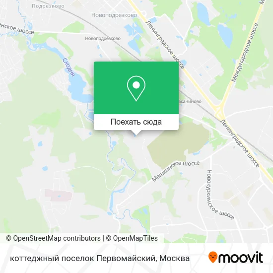 Карта коттеджный поселок Первомайский