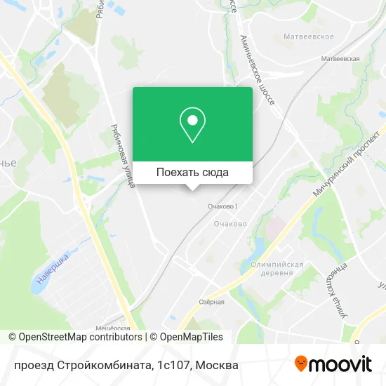 Карта проезд Стройкомбината, 1с107