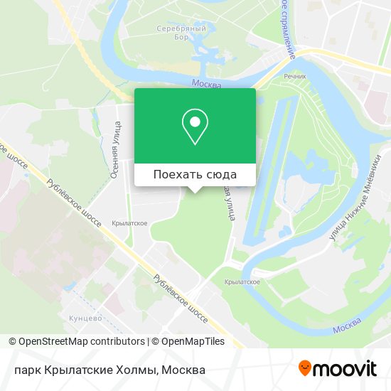 Карта парк Крылатские Холмы
