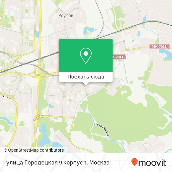 Карта улица Городецкая 9 корпус 1
