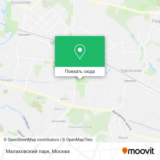 Карта Малаховский парк