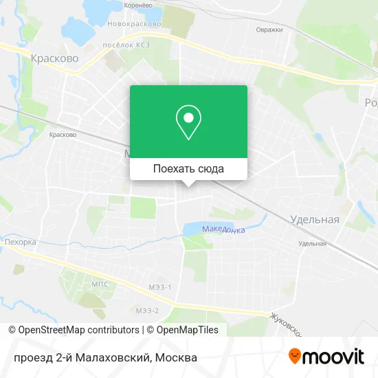 Карта проезд 2-й Малаховский