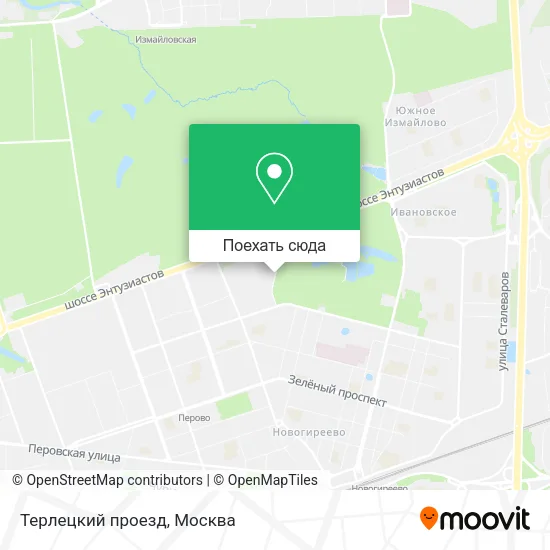 Карта Терлецкий проезд