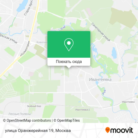 Карта улица Оранжерейная 19