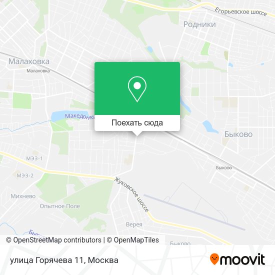 Карта улица Горячева 11