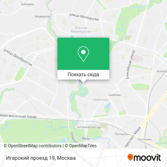 Карта Игарский проезд 19
