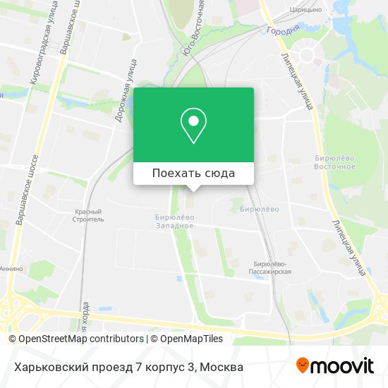Карта Харьковский проезд 7 корпус 3