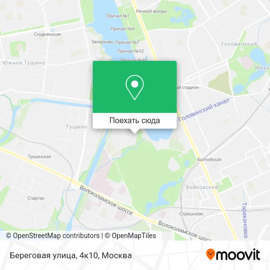 Карта Береговая улица, 4к10