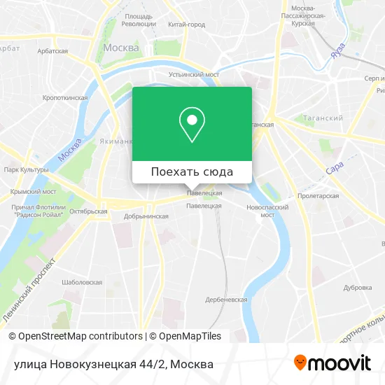 Карта улица Новокузнецкая 44/2