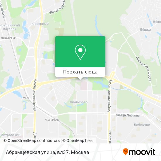 Карта Абрамцевская улица, вл37
