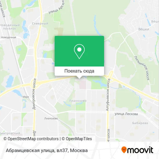 Карта Абрамцевская улица, вл37