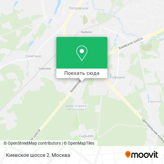 Карта Киевское шоссе 2
