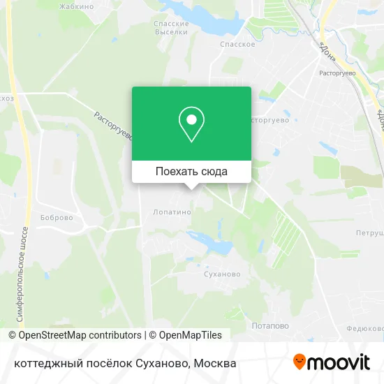 Карта коттеджный посёлок Суханово