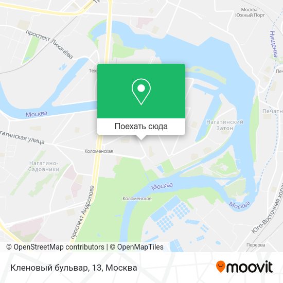 Карта Кленовый бульвар, 13