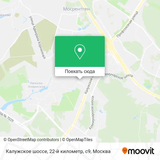 Карта Калужское шоссе, 22-й километр, с9
