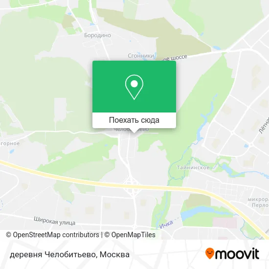 Карта деревня Челобитьево