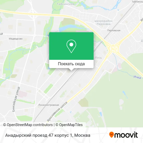 Карта Анадырский проезд 47 корпус 1