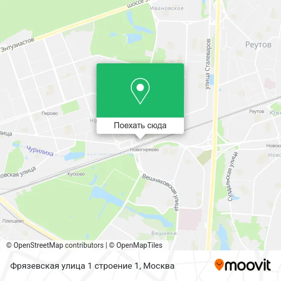 Карта Фрязевская улица 1 строение 1