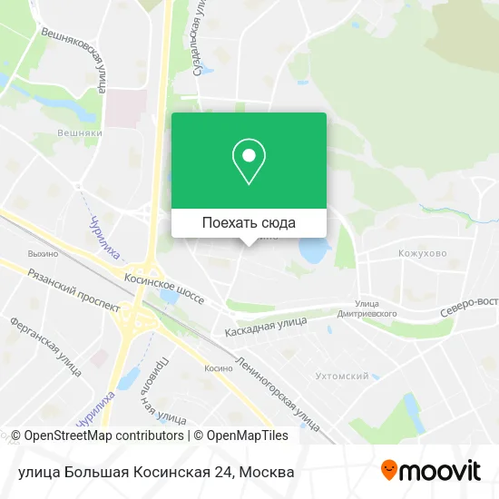 Карта улица Большая Косинская 24